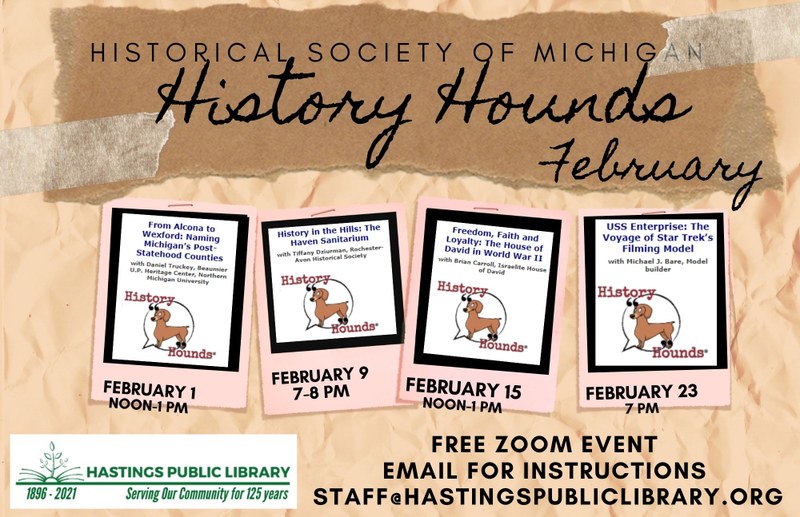 History Hounds - 12pm Lectures, February History Hounds - 12pm Lectures, February