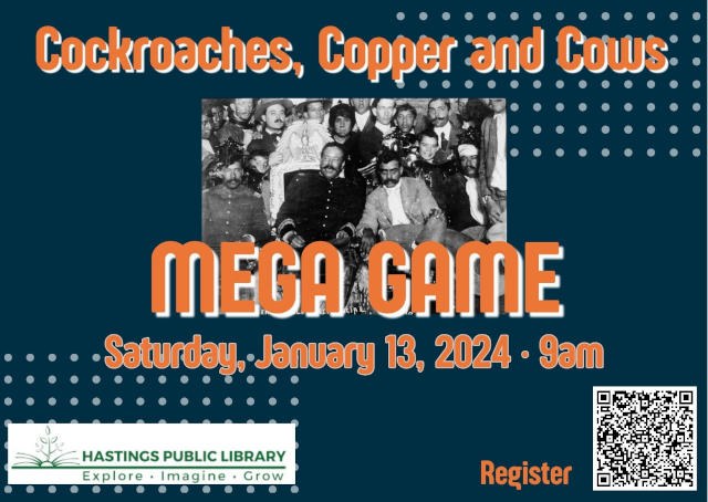 CANCELLED - MegaGame Cockroaches, Copper and Cows CANCELLED - MegaGame Cockroaches, Copper and Cows