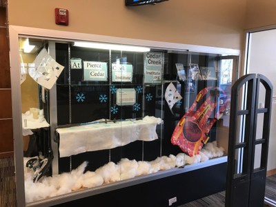 Pierce Cedar Creek 2019 display promoting their winter events