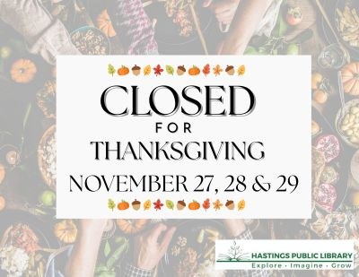 Library Closed for Thanksgiving November 27-29
